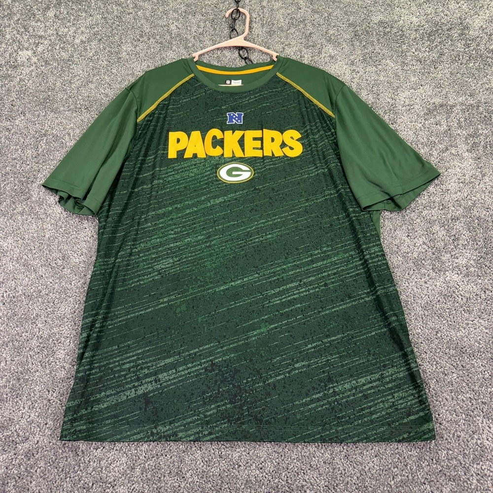 Green Bay Packers Shirt Mens 2XL Green NFL Football Team Apparel Graphic Tee